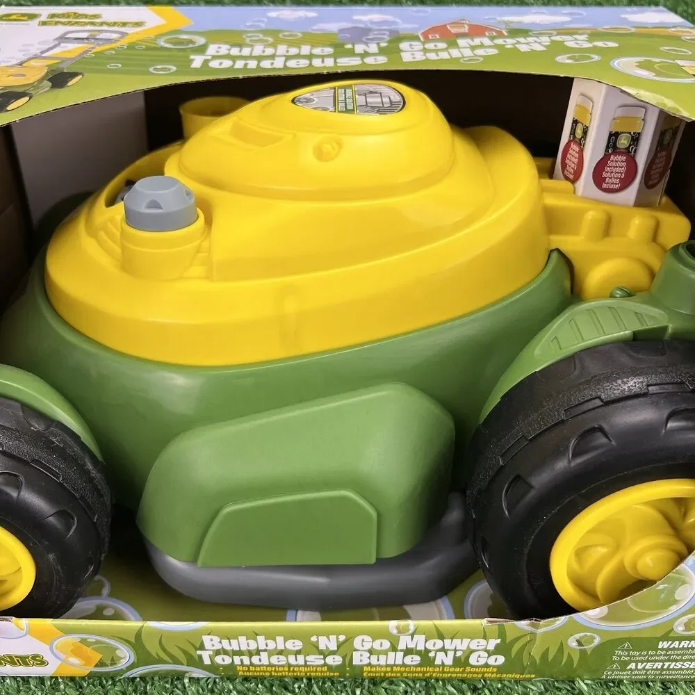 John Deere Bubble 'N' Go Lawn Mower Toy Bubble‎ Solution Toddler’s Holiday Gift